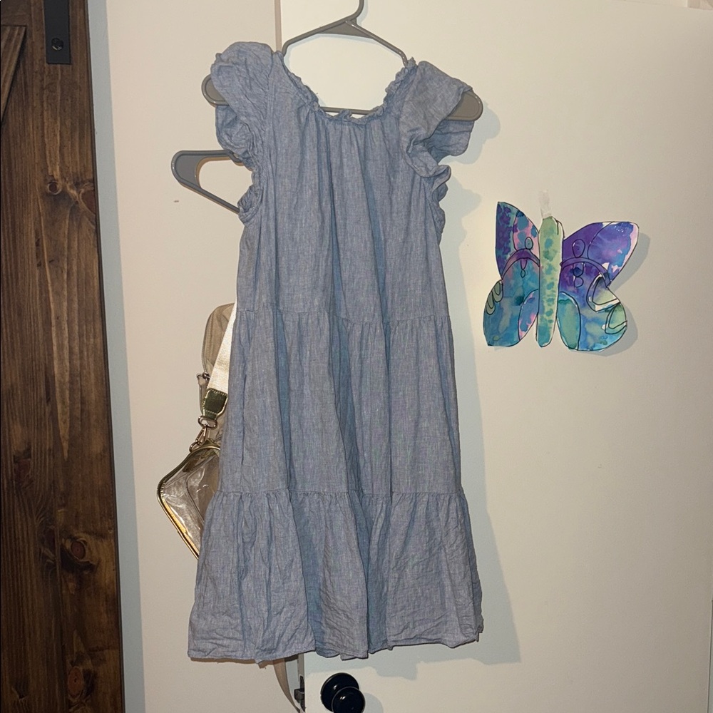 Lake Ruffled Blue Midi Dress never worn!